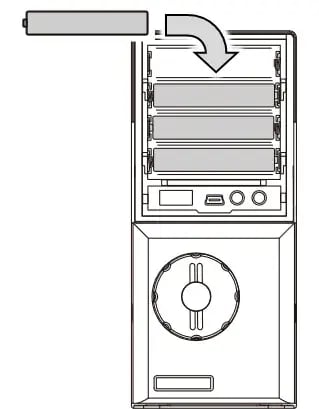 単三乾電地をセット