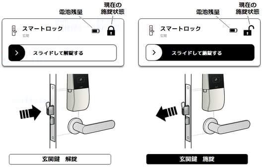 スマートロックを解錠 / 施錠