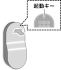 ⑥起動キー（施錠）