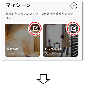 マイシーンの画面
