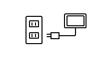付属の電源アダプタ